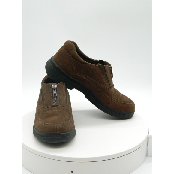 Cobbie Cuddlers Women’s Casual Shoes Sz 7 W Brown Leather Suede Slip on Zipper - Picture 4 of 6